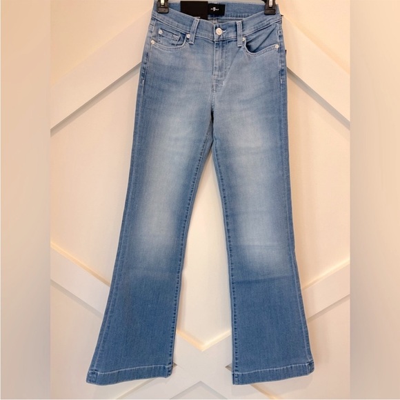 7 For All Mankind Dojo Original Jeans Women's Flare Leg Trouser NWT Size 25 - Picture 3 of 10